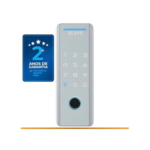 Fechadura Digital de Sobrepor, Abertura por senha ou tag, Tecno, Prata, DS4100V, Elsys