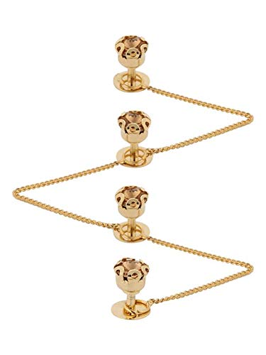 Brass Kurta Buttons with Gold Diamond Crystal and Chain with Box for Men and Women TSSPKURTA1925