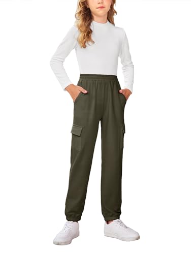 Image of Arshiner Girls 2 Piece Outfits Long Sleeve Pullover Jogger Pants Fall Winter Sweatsuits Tracksuit with Pockets for Kids