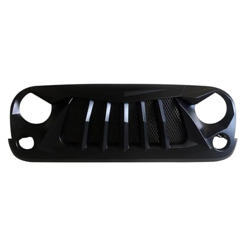 SQOFJGIGN Rejilla Parachoques Protector De La Cubierta del Marco De La Parrilla del ABS Negro De La Parrilla Delantera para Jeep para Wrangler JK 2007-2017 para J380 Rejillas ​Frontales
