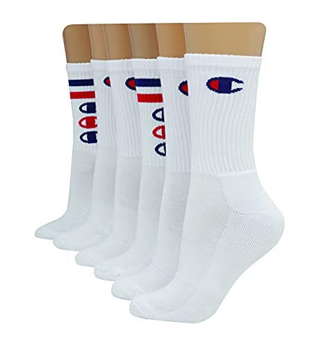 Champion Women's Double Dry 6-Pair Pack Logo Crew Socks