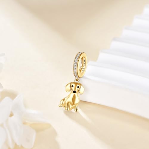 Dachshund Charm S925 Sterling Silver Dachshund Bead Gifts Cute Animal Dog Jewelry Gifts for Women Dachshund Lovers3