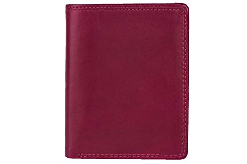 LEAS Portadocumenti, Vera Pelle, Rosso Card-Collection''