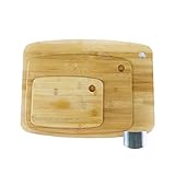 Conjunto de tablas de bambú en diferentes tamaños 37x28 cm, 29X22 cm y 19X14 cm, de elegante diseño, prepara y presenta tus recetas con estas tablas para cocina