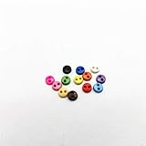 Xucus 1000pcs 4mm Mini Round Tiny Buttons Plastic Sewing Doll Clothes Button Embellishments Scrapbook Cardmaking - (Color: Mixed)