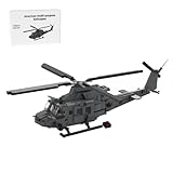 RBLOCTOYNY Bell-412 Helicopter Blocks Set for Adults, MOC Aircraft Model with Detailed Rotors & Transparent Cockpit, Desk Display & Decor, Gift for Military Enthusiasts, Designed by Zaturon (738PCS)