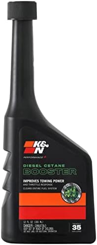 K&N Performance+ Diesel Cetane Booster: Improves Towing Power and Throttle Response, 12 Ounce Bottle Treats up to 35 Gallons, 99-2030
