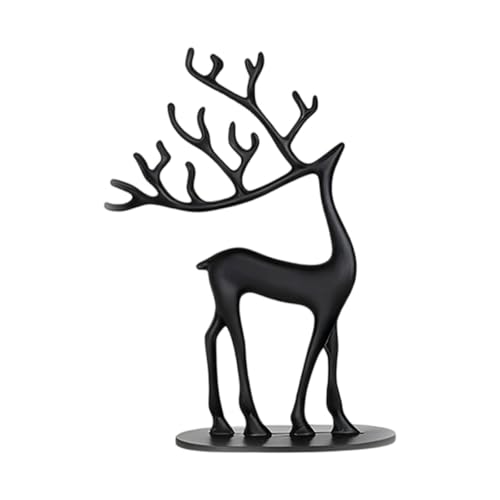 KiBcsLic Rentierfigur, Moderne Weihnachtsdekoration, Weihnachtsfiguren für drinnen, Büro, Zuhause,...
