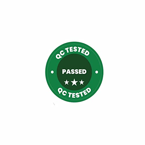 Image of CVANU 500pcs QC Tested Passed Mini Sticker in Green Color Round Shape (20 X 20mm) cv7