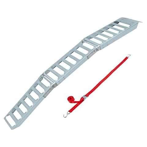 CargoSmart Steel Tri-Fold Ramp with Punch Out Pattern (1pk) – Easily & Safely Load & Unload Push Mowers & Appliances, Compact Design for Easy Storage, Fits in Truck Bed Tool Boxes, 500 lb. Capacity Cover