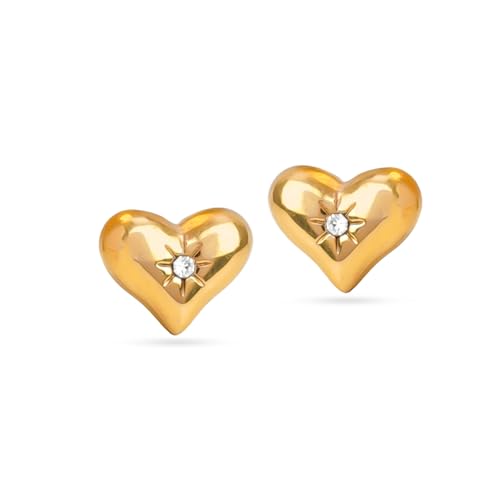 Image of Rubans Demi Fine Stainless Steel Stud Earrings Daily Gift for Women & Girls