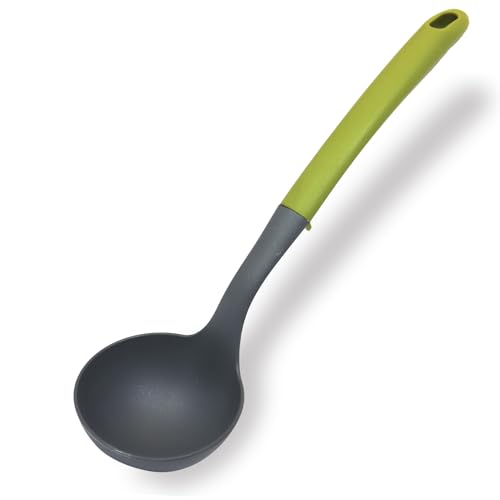 Fackelmann Mestolo da cucina con manico in plastica riciclata, materiale parte funzionale in nylon resistente alle alte temperature, dimensioni 32.5x9x9 cm