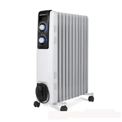Orbegozo RF 2500, Radiador de Aceite, Construcción Modular de 11 Elementos, 2500 W, Blanco