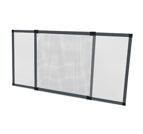 Marco Mosquitera extensible para persiana enrollable, sin taladrado ni recorte – Ajustable de 750 mm a 1400 mm – Lona de fibra de vidrio de alta resistencia – Fácil instalación – (gris antracita)