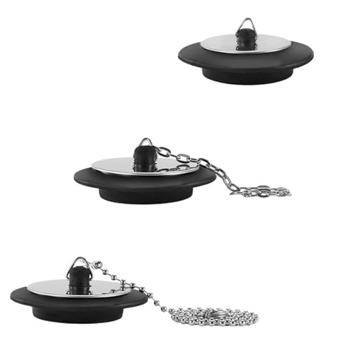 General Sink Plugs Set Rubber Bath Tub Drain Stoppers with Hook Efficient Rubber Sink Drain Plugs for Kitchen