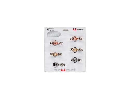 Scunci Mini Metal Rhinestone Jaw Clips - 6.0 Ea (Pack of 2)