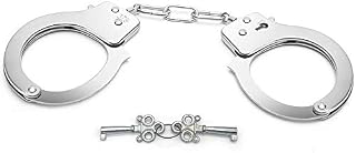 Metal Handcuffs with Keys for Cosplay Police, silver Handcuffs Prop Dress Ball Party Cosplay for Kids