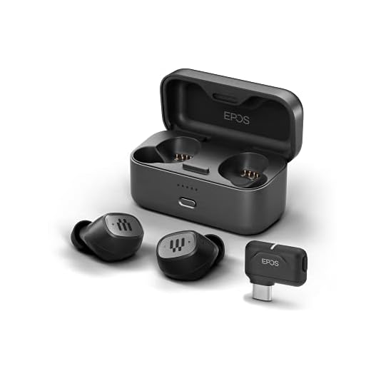 EPOS GTW 270 Auricolari da gioco wireless in-ear ibridi con dongle a bassa latenza per giochi in movimento, telefoni cellulari PC e PS5, compatibili con Android