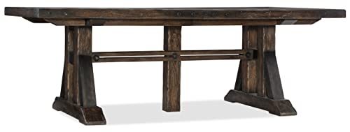 Hooker FurnitureRosyln County Trestle Base Extendable Dining Table Dark Walnut
