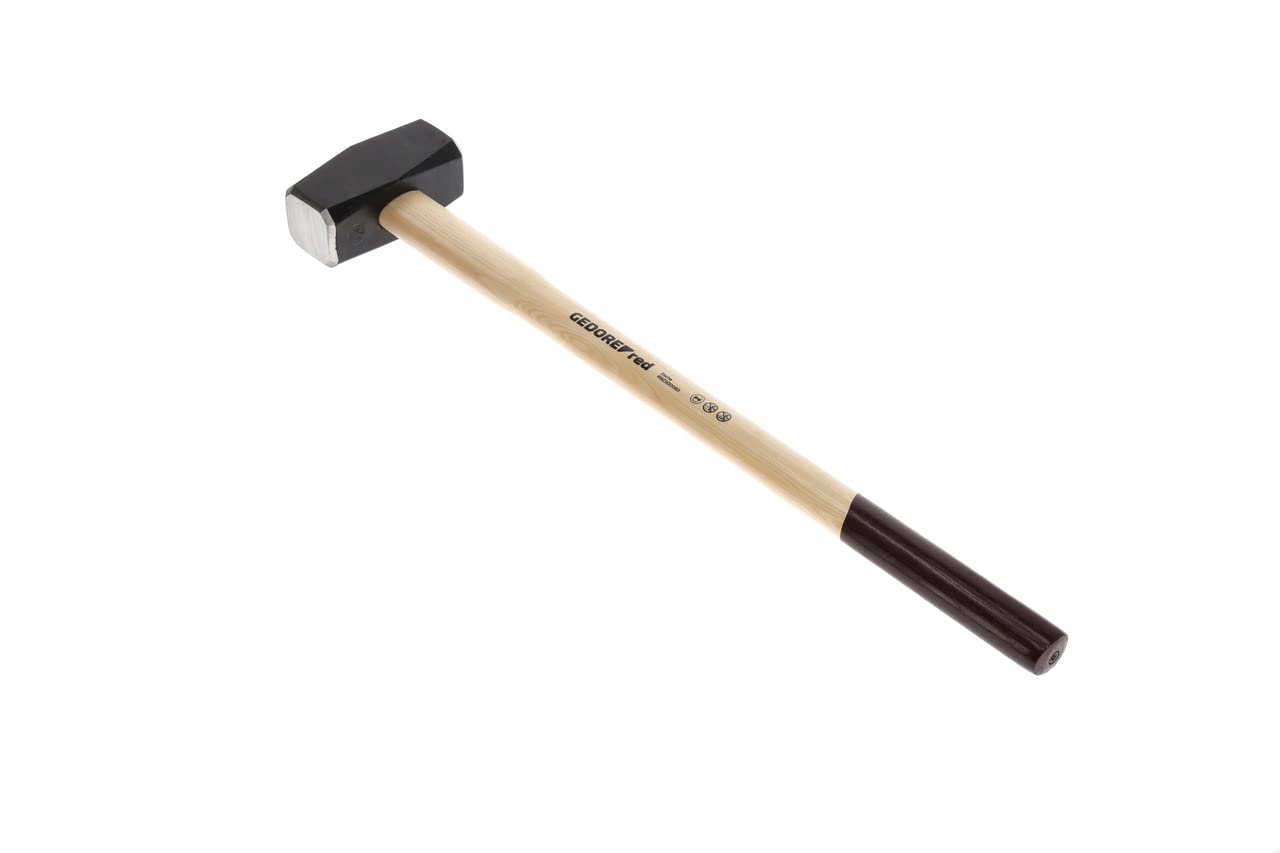 GEDORE red Massette avec manche en bois, Poids de la tête 5000 g, Massette avec manche en frêne, Outil, Forgée, Coin annulaire, R92200083
