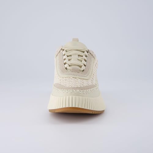 CUSHIONAIRE Women's Loop Lace up Woven Platform Sneaker +Comfort Foam, Wide Widths Available3