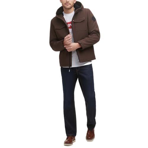 Image of Levi's Men's Soft Shell Two Pocket Hooded Trucker Jacket