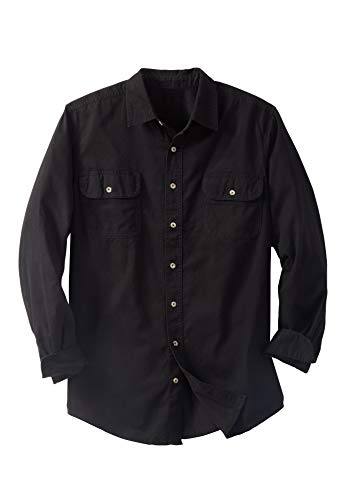 Boulder Creek by Kingsize Men's Big & Tall Long Sleeve Denim and Twill Shirt
