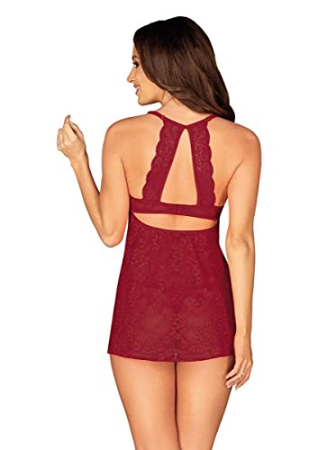 Ensemble Chemise Ivetta Obsessive Noir | Nuisette Transparente Ajustable