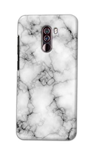 Image of Light White Marble Texture Natural Pattern Hard Back Case Cover for Poco F1, Pocophone F1 Back Cover -(J5) VNS2230