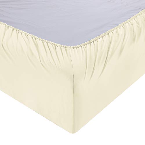 Elinen Bamboo Viscose Sheet Set - Full Size, 4 Piece Set With Deep Pockets Up To 18 Inches - Luxuriously Soft, Cooling, And Silky Sateen Weave - Ivory (Full) #TOP4