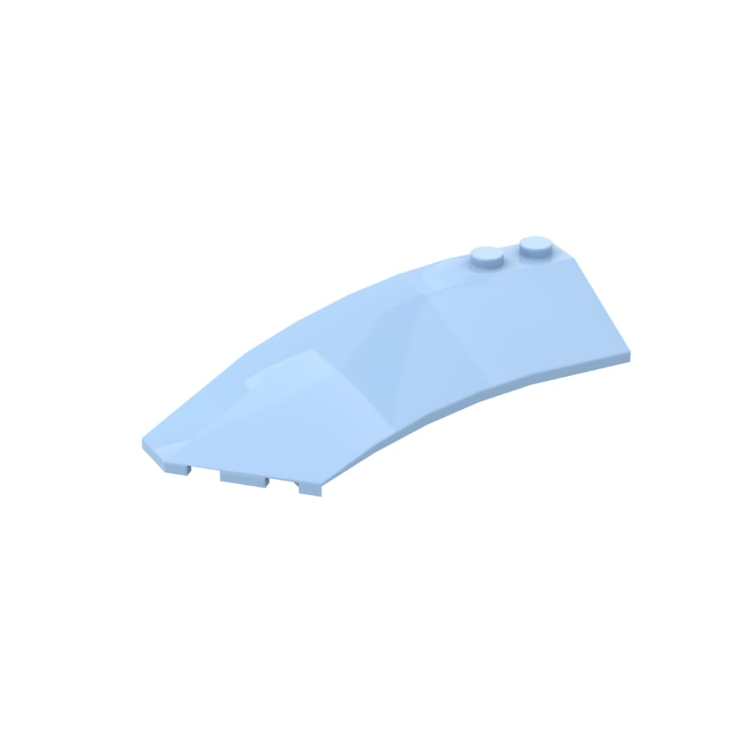 Gobricks 4175 Ornaments Plate Special 1x2 with Ladder 50 Pieces GDS-750 Compatible with Lego Building Blocks Color:Bright Light Blue 212