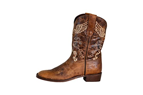 TuffRider Toddlers Sequoia Cross & Wing Embroidered Square Toe Western Boots2