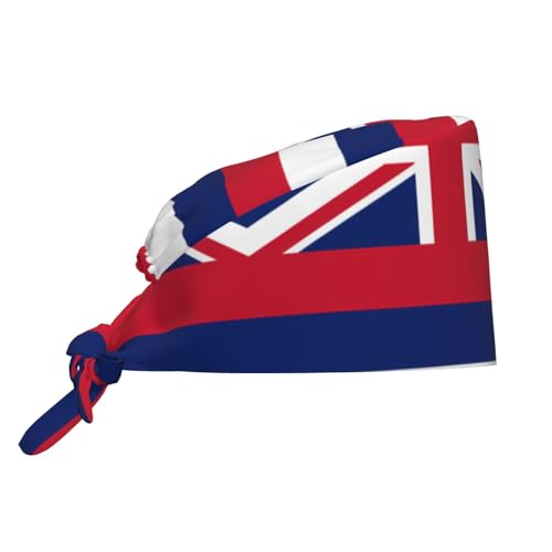 KKAFGBV Casquette de travail unisexe avec drapeau de l'État de l'Iowa - Douce et confortable, réglable avec bandeau absorbant, Drapeau Hawaï, taille unique