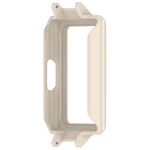 Image of for Huawei Band 11 Pro / 11 Pro NFC Watch Case Hard PC Protective Cover with 12mm Button Cutouts - Antique White