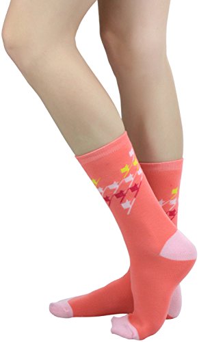 Image of ToBeInStyle Women's Pack of 6 or 12 Fashion Printed Crew Socks