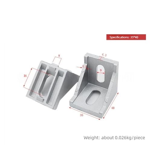 Connecteur de profilé aluminium 4040 équerre d'angle pour stabiliser les châssis