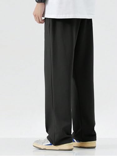 SOLY HUX Men's Drawstring Sweatpants Elastic Waist Baggy Straight Leg Casual Track Pants with Pockets2