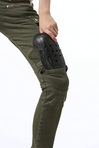 FAMOUHOME Donna Pantaloni da Moto, Jeans da Moto