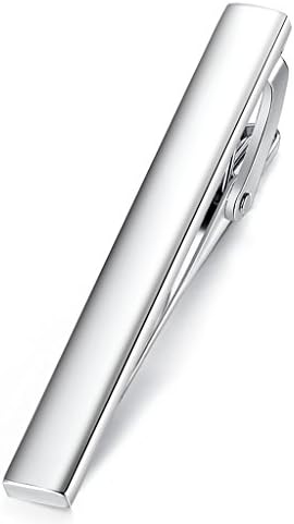 HONEY BEAR Mens Tie Clip Bar - Normal Size Stainless Steel for Business Wedding Gift,5.4cm