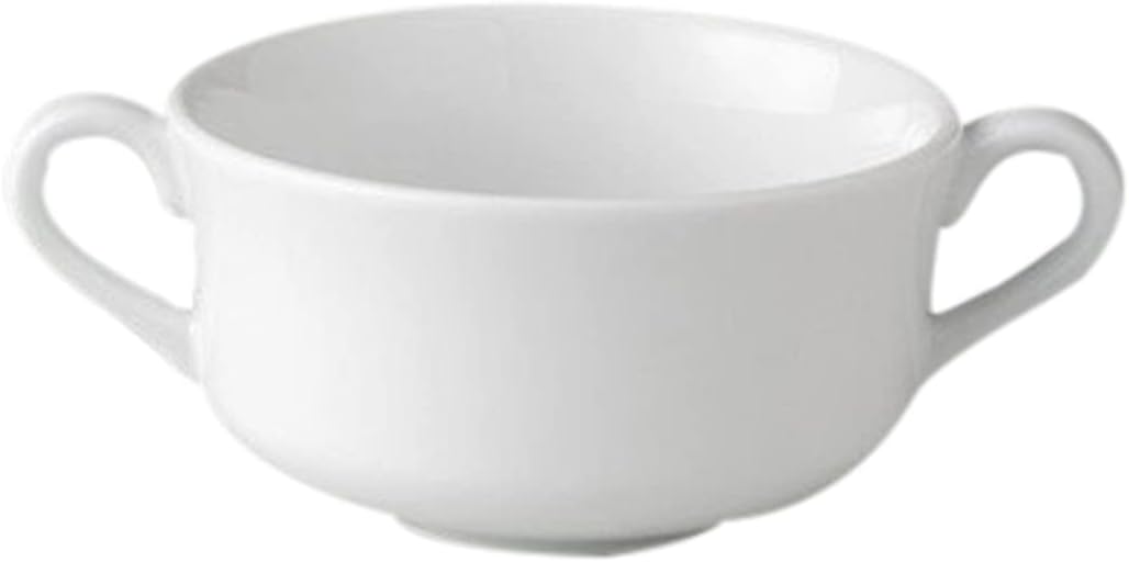 Sinois White Bouillon Cup Set of 3, 5.7 x 3.9 x 2.1 inches (14.4 x 10 x 5.3 cm), 8.5 fl oz (250 cc), Chinese Open (Noodle), Ramen Shop, Chinese Tableware, Asian Cuisine, Restaurant, Commercial Use)