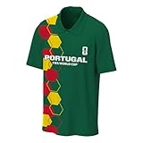 FIFA World Cup 2026 Men's Official Country Short Sleeve Performance Polo Jersey, Portugal, X-Large
