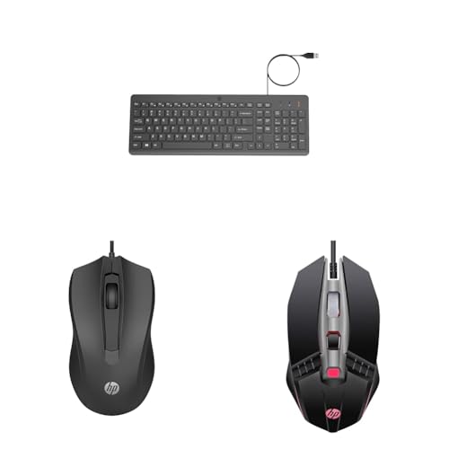Image of HP 150 Wired Keyboard, Quick, Comfy and Ergonomically Design, 12Fn Shortcut Keys, Plug and Play USB