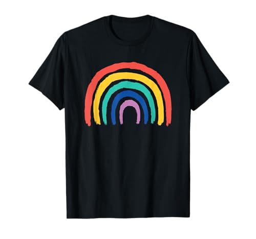 Regenbogen mit schönen bunten Farben - Retro Vintage T-Shirt