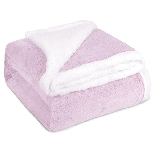 Mercury Textil-Manta Para Sofá, Cama, Sillón, Reversible De Borreguito Y Franela Suave, 100 Poliéster. Disponible 130x160cm Violeta Mercury Textil-Manta Para Sofá, Cama, Sillón, Reversible De Borreguito Y Franela Suave, 100 Poliéster. Disponible 130x160cm Violeta