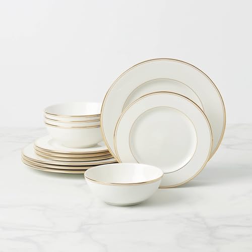 Image of Lenox 895706 Federal Gold 12-Piece Dinnerware Set, Service for 4