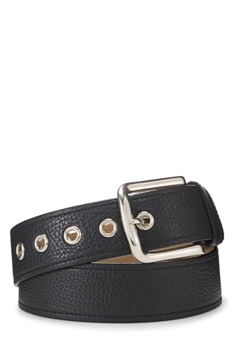 Pre-loved Black Leather Belt, Black