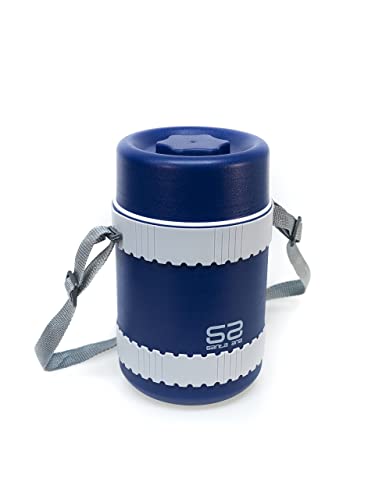 SANTA ANA Tupper porta alimentos triple tuppers Cubiertos incluidos Capacidad de 1,8 litros Apto para microondas