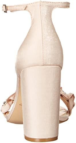 Jewel Badgley Mischka Deva Ruffle High Block Heel Champagne | Image 2