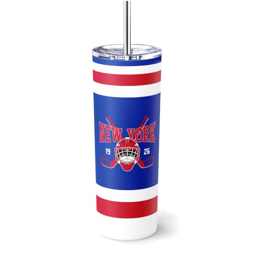 Image of ANTKING New York R Tumbler 20oz Travel Mug Custom Name Number Gifts | Stainless Steel Insulated Coffee Cup for Men Women