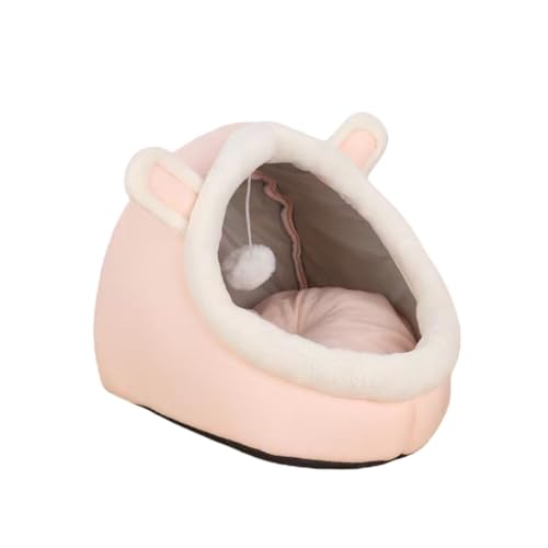 Fiozwea 猫と犬に適した猫の家と犬小屋、オールシーズン、半密閉型、ペット用品 (C,40*38*34cm)